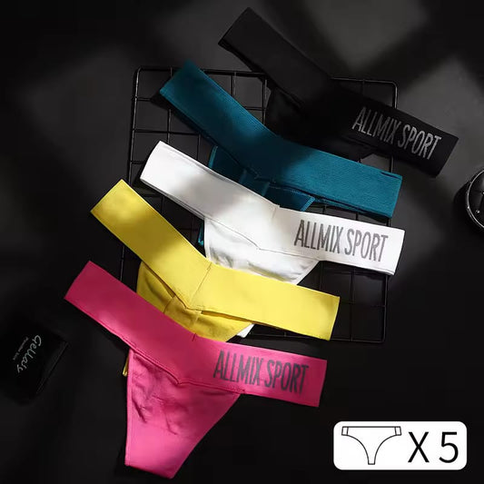 Women's T Back Low Waist Cotton Panties