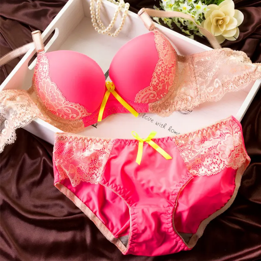New Style Sexy Original Bra Set Push up Women Floral Lace Comfortable Breathable Bra Set