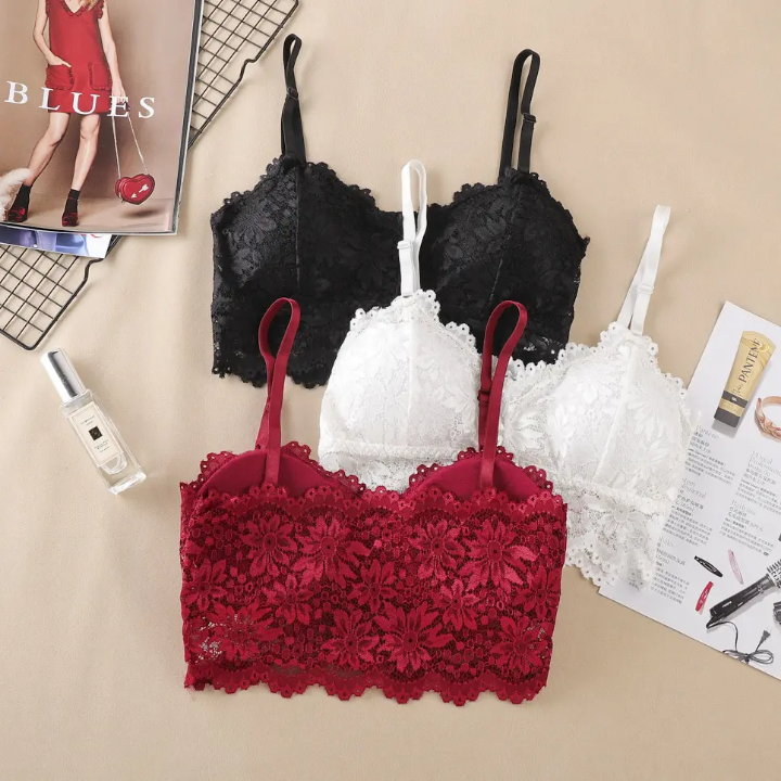 Floral Lace Removable Padded Bra