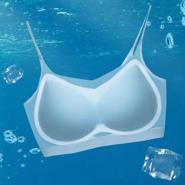 Summer Ultra Thin Ice Silk Breathable No Steel Ring Seamless Bra For Women