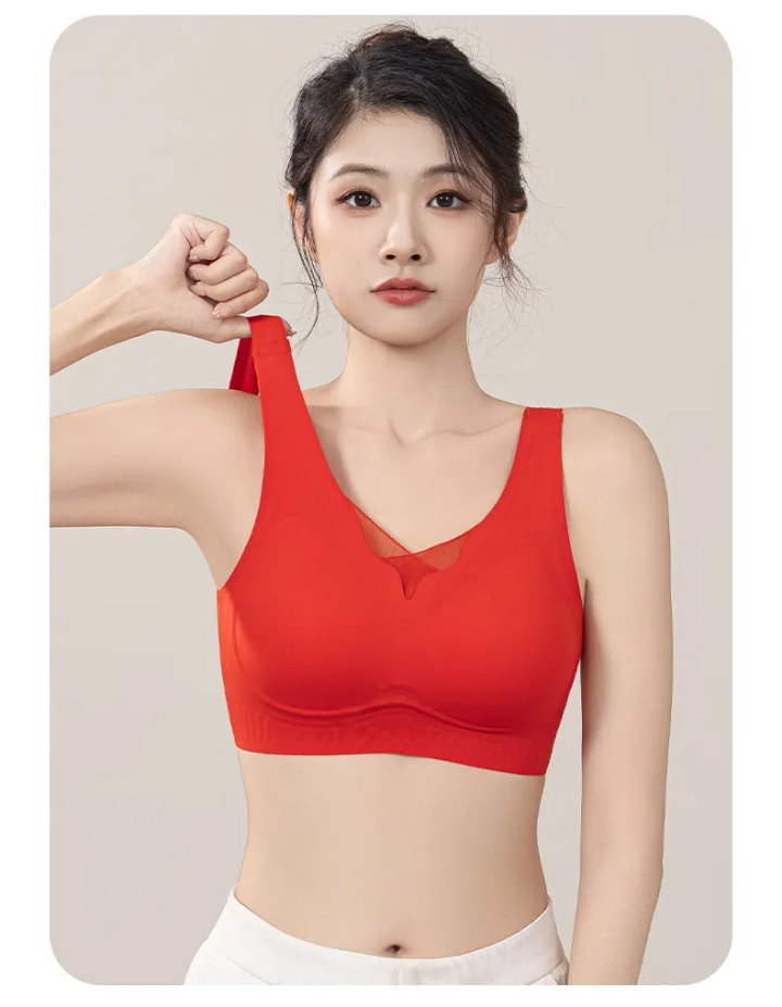 Pushu-UP Bra Breathable Jelly Soft Support Mesh Underwear Comfortable Beautiful Back Women's Bra