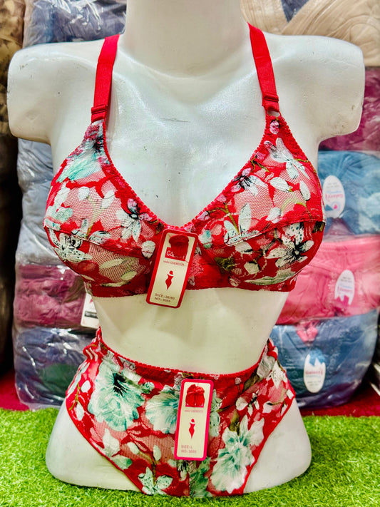 Galaxy Premium Floral Print Bra & Panty Set