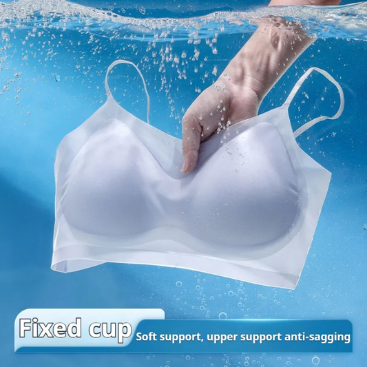 Summer Ultra Thin Ice Silk Breathable No Steel Ring Seamless Bra For Women