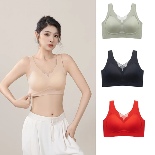 Pushu-UP Bra Breathable Jelly Soft Support Mesh Underwear Comfortable Beautiful Back Women's Bra