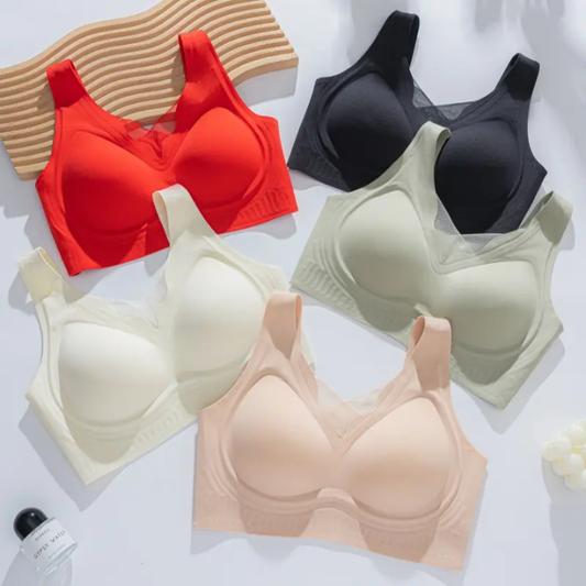 Pushu-UP Bra Breathable Jelly Soft Support Mesh Underwear Comfortable Beautiful Back Women's Bra
