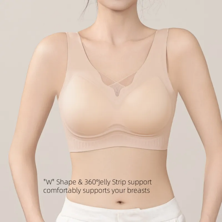 Pushu-UP Bra Breathable Jelly Soft Support Mesh Underwear Comfortable Beautiful Back Women's Bra