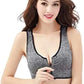 Front Zipper Removable Pads Fitness Sports Bra