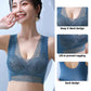 Deep V- Neck Design Plus Size Comfortable Lace Bra for Women