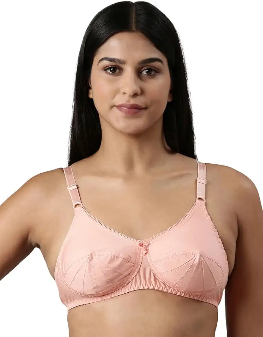 Women's Double Layered Cut and Sew Bra Full Coverage