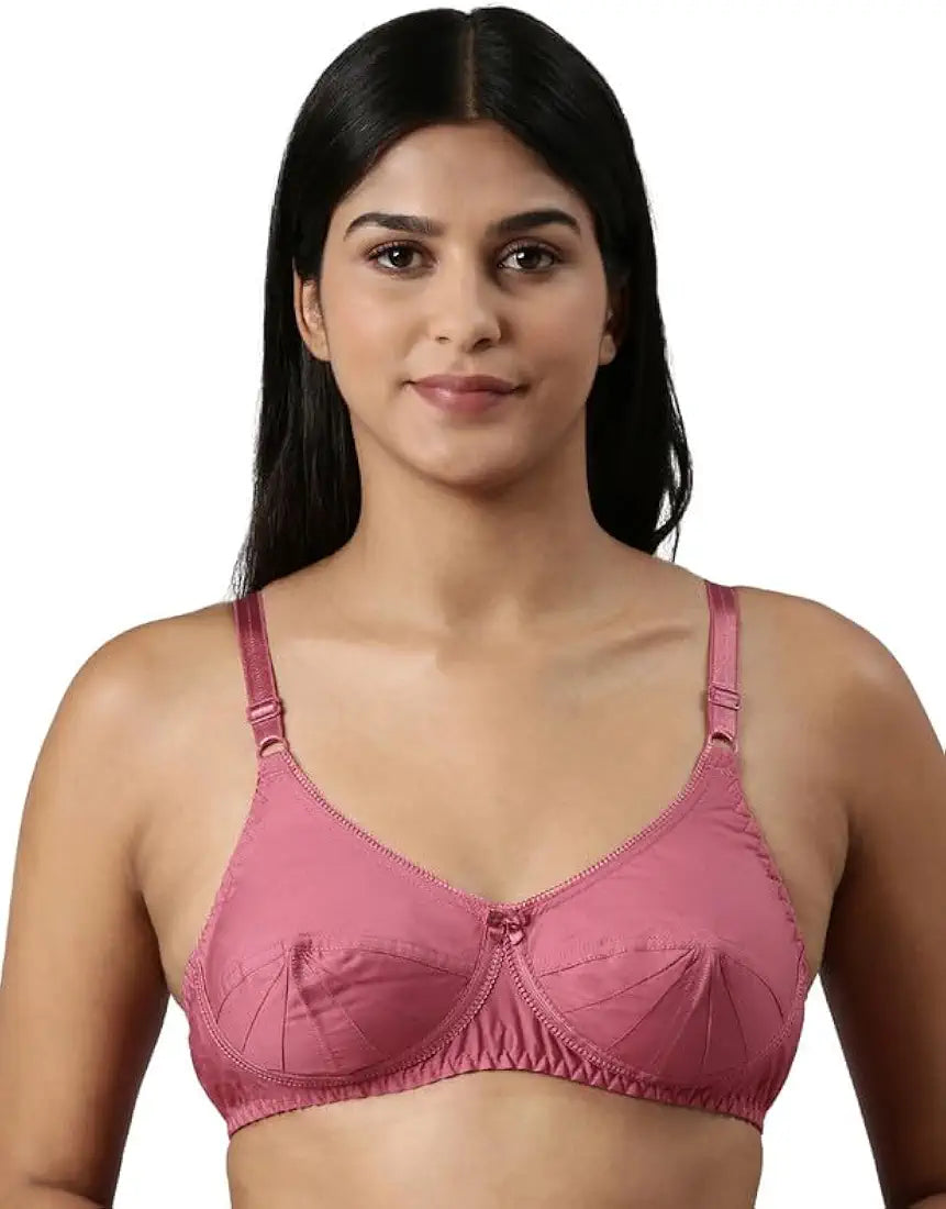 Women's Double Layered Cut and Sew Bra Full Coverage