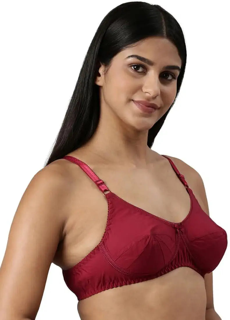 Women's Double Layered Cut and Sew Bra Full Coverage