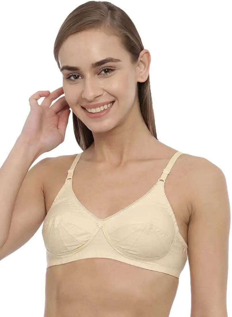 Women's Double Layered Cut and Sew Bra Full Coverage