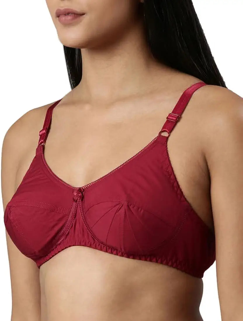 Women's Double Layered Cut and Sew Bra Full Coverage
