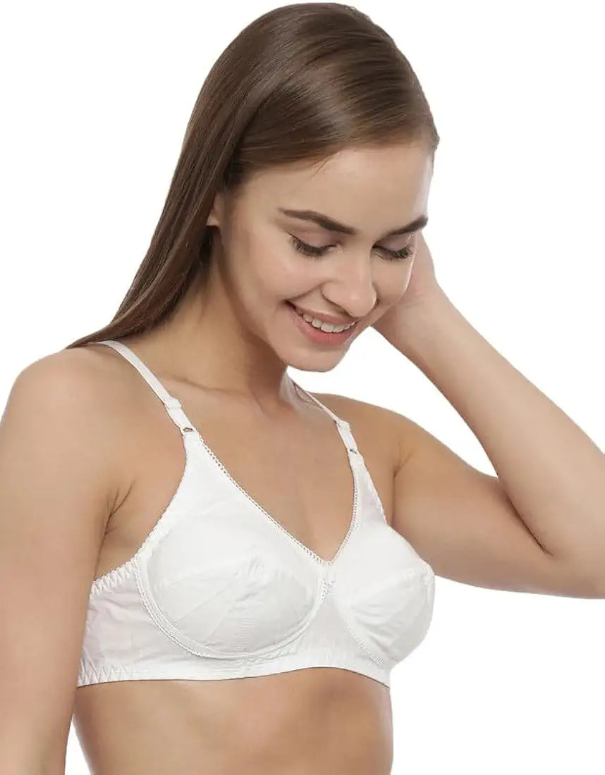 Women's Double Layered Cut and Sew Bra Full Coverage