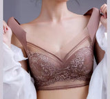 Plus Size Comfort Seamless Bra Full-Coverage Large Breast Bras Women'S Sexy Lace Underwear Comfortable Bra