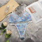 Sexy and Transparent Lingerie Manufacturing Women Push-Up Panties and Bra Underwear Set