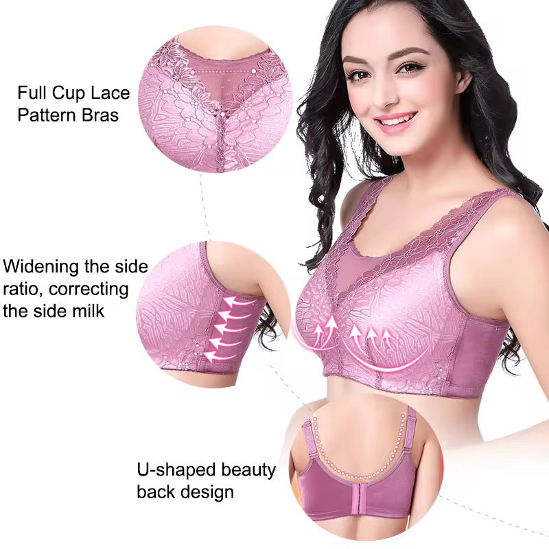Soft Comfortable Mastectomy Bra with Pockets Wire-Free Support Breast Prosthesis Bra