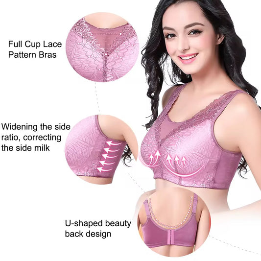 Soft Comfortable Mastectomy Bra with Pockets Wire-Free Support Breast Prosthesis Bra
