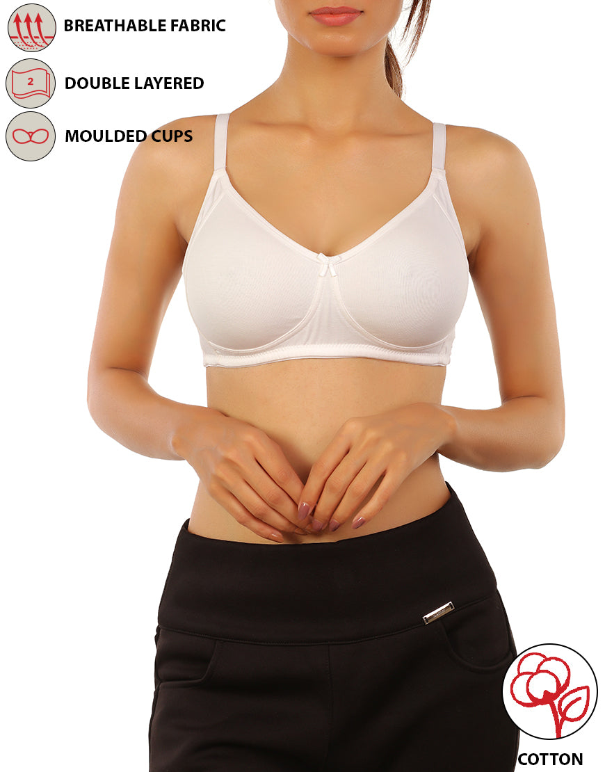 Double layered WIRE-FREE bra