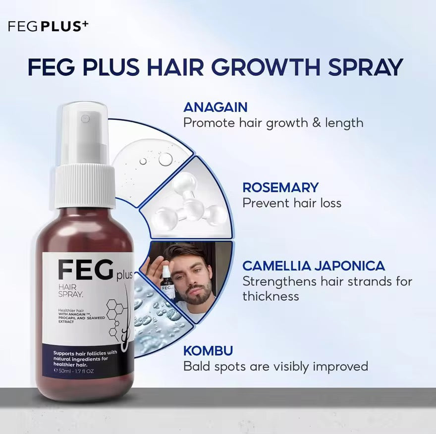 FEG Plus Hair Growth Serum Hair-loss Treatment 14 Days Best Ginger Anti Hair Loss Serum