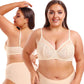 Transparent Design Plus Size Women's Hot Sexy Shape up Lace Bra With Wire