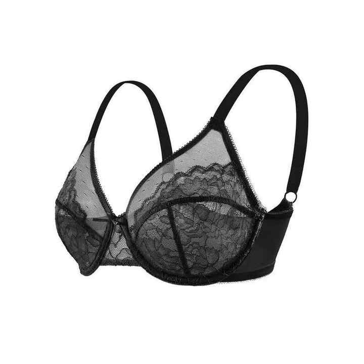 Transparent Design Plus Size Women's Hot Sexy Shape up Lace Bra With Wire