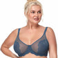 Transparent Design Plus Size Women's Hot Sexy Shape up Lace Bra With Wire