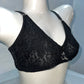 Black Elegance Lace + soft net Plus Size Full Support Bra