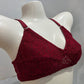Black Elegance Lace + soft net Plus Size Full Support Bra