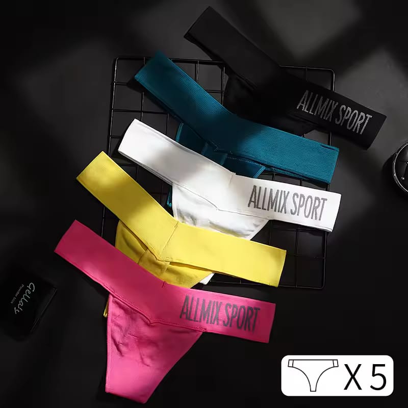 Women's T Back Low Waist Cotton Panties