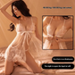 V Neck Transparent Womens Sexy Lingerie Lace Floral Embroidery Knitting Nightie