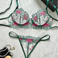 High Quality New Ultra-thin, Sponge Free Transparent Lace Women's Sexy Lingerie Set