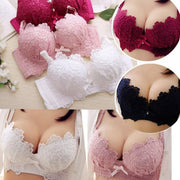 Wireless Embroidery Push up Bra with pantie Set