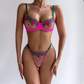 Women Lingerie Valentine's Day Sexy Mesh Embroidery Perspective Sexy Underwear for Women