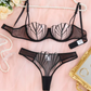 Transparent Net Lingerie Set