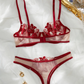 Floral Embroidered 2 Piece Underwire Bra