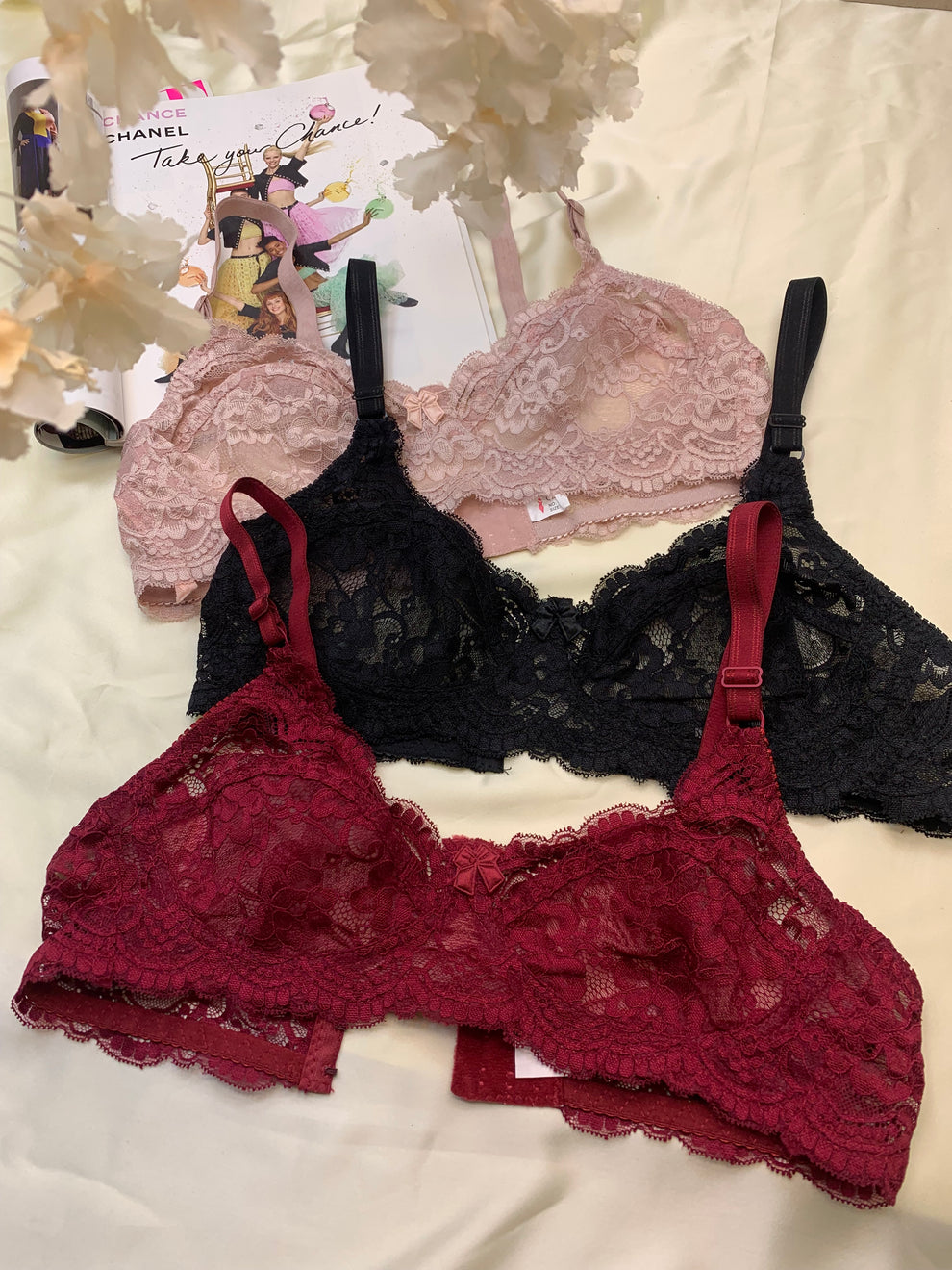 Cotton Non-Padded Lace Bra