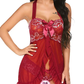 Royal Blue Lace Sheer Babydoll