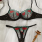 Women Lingerie Valentine's Day Sexy Mesh Embroidery Perspective Sexy Underwear for Women
