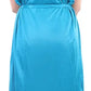 Secret Wish Women's Sky Blue Satin Nighty wih Robe (Free Size)
