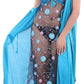 Secret Wish Women's Sky Blue Satin Nighty wih Robe (Free Size)
