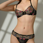 Ultra-Thin Embroidered Lace Bra Big Chest Shows Small Anti-Sagging Girl Bra Suit Woman