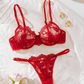New Multi-color Sweet Sexy Embroidery See-Through Mesh Lace Gathered Erotic Lingerie Female