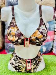 Galaxy Premium Floral Print Bra & Panty Set