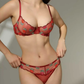 Ultra-Thin Embroidered Lace Bra Big Chest Shows Small Anti-Sagging Girl Bra Suit Woman