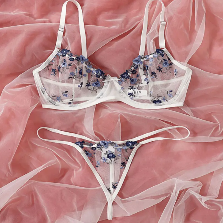 Transparent Romantic 2-Piece Intimate Wear