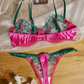 Women Lingerie Valentine's Day Sexy Mesh Embroidery Perspective Sexy Underwear for Women