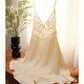 Sexy Women's Pajamas Ice Silk Pajamas Daisy Lace Suspender Nightdress with Chest Pad Nightgown Seduction Lingerie Underwear