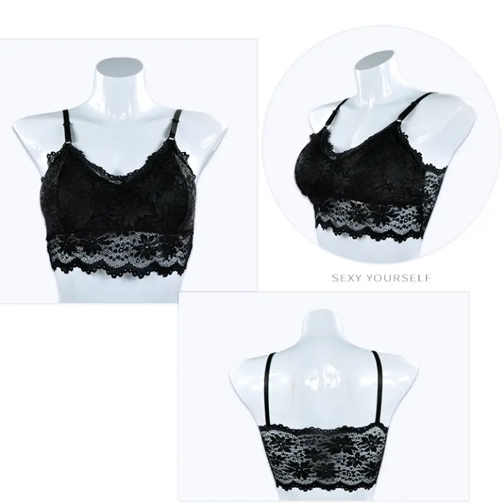 Floral Lace Removable Padded Bra