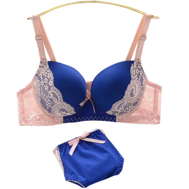 New Style Sexy Original Bra Set Push up Women Floral Lace Comfortable Breathable Bra Set